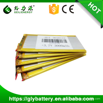 3.7v 3000mah li polymer battery rechargeable lipo battery